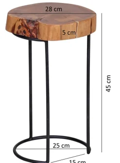 Beistelltisch 28 x 45 cm Akazie