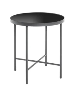 Beistelltisch 40 x 40 cm anthrazit/schwarz