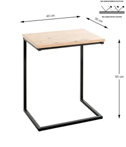 Beistelltisch 40 x 30 cm braun/schwarz