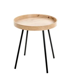 Beistelltisch 40 x 40 cm braun/schwarz