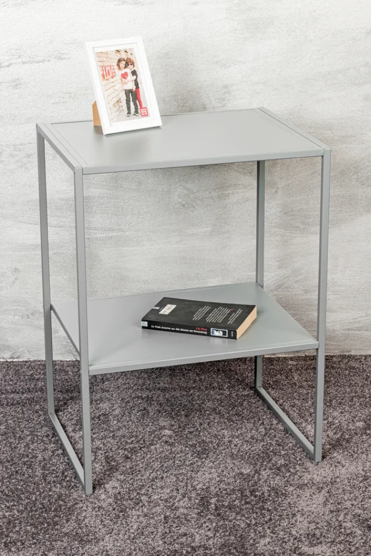 Beistelltisch 45 x 35 cm grau