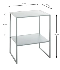 Beistelltisch 45 x 35 cm grau