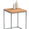 QUARTIER Beistelltisch 40 x 40 cm RALF Metall/Holznachbildung braun