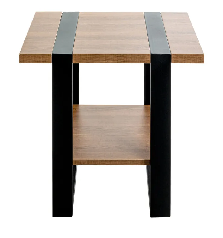 Beistelltisch 45 x 45 cm Schwarz/ Eiche dunkel