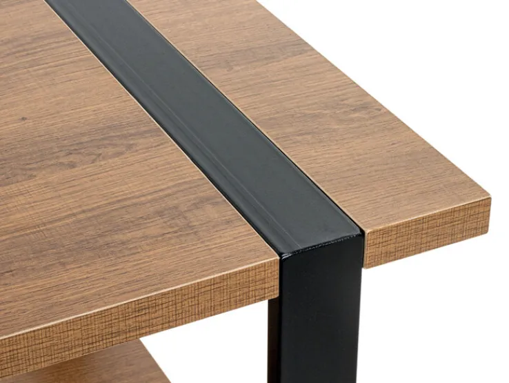 Beistelltisch 45 x 45 cm Schwarz/ Eiche dunkel