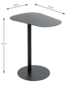 Beistelltisch 53 x 38 cm schwarz
