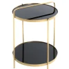 Beistelltisch 38 x 38 cm schwarz/goldfarbig