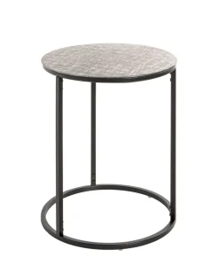 Beistelltisch 41 x 52 cm silberfarbig/schwarz