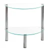 Beistelltisch 45 x 22 x 47 cm Glas Chrom