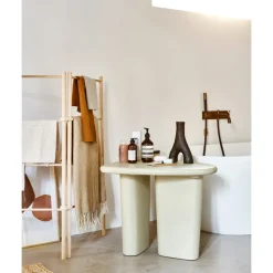 Beistelltisch BEACH 64x51 cm Mangoholz grau