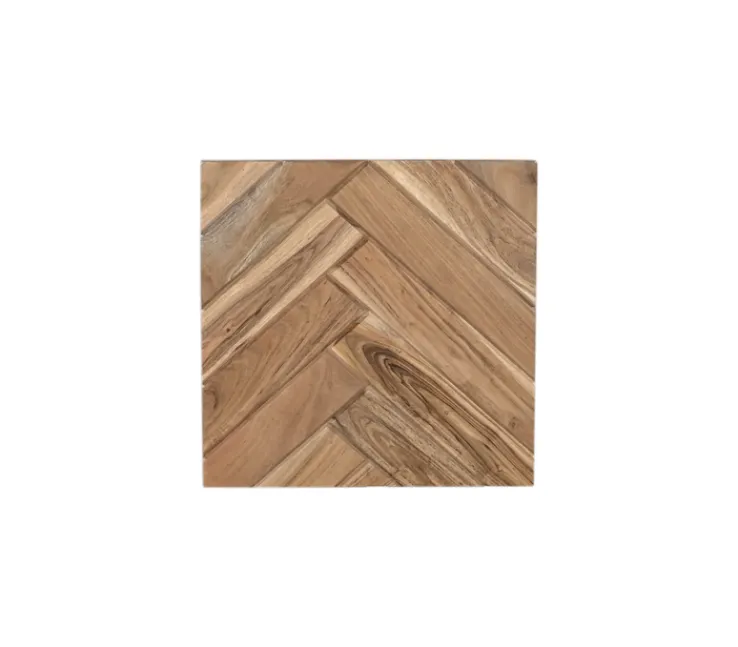 QUARTIER Beistelltisch 2er Set LUANDA Massivholz Akazie natur/schwarz