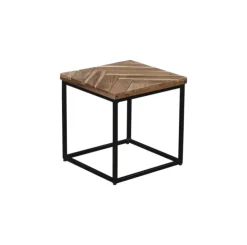 QUARTIER Beistelltisch 2er Set LUANDA Massivholz Akazie natur/schwarz