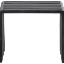 Beistelltisch 2er Set WILLA Teakholz schwarz