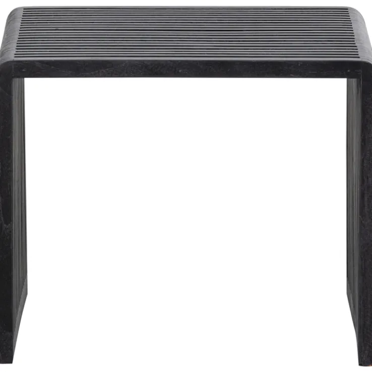 Beistelltisch 2er Set WILLA Teakholz schwarz