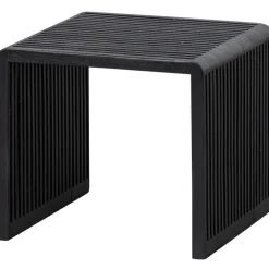 Beistelltisch 2er Set WILLA Teakholz schwarz