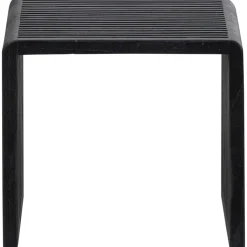 Beistelltisch 2er Set WILLA Teakholz schwarz