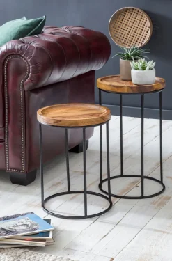 Beistelltisch 2er-Set rund