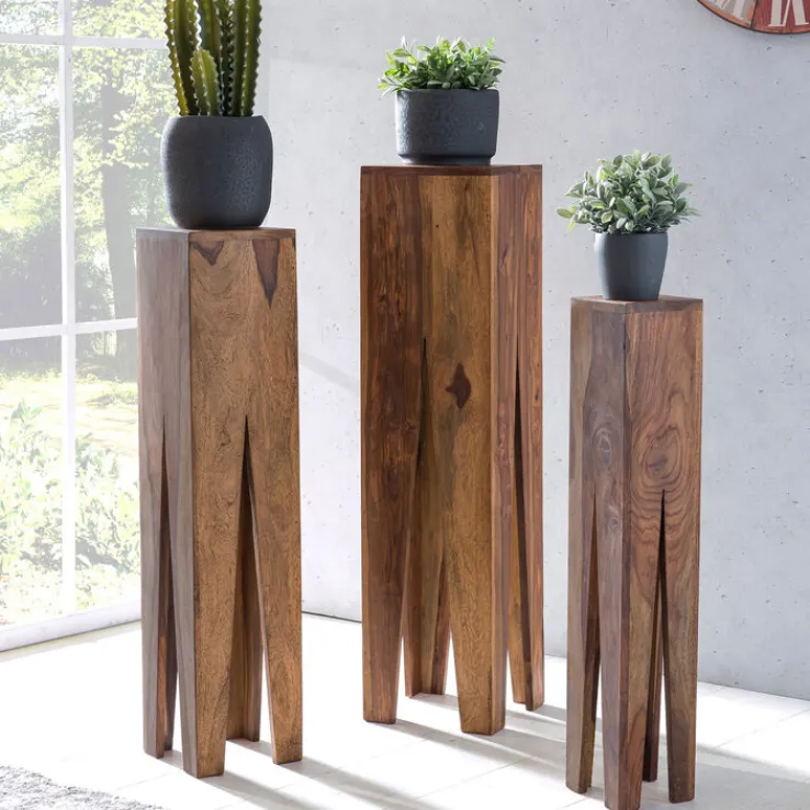 Beistelltisch 3er-Set Sheesham