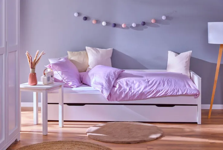 Beistelltisch HOLGER 45x55x45 cm Massivholz weiß