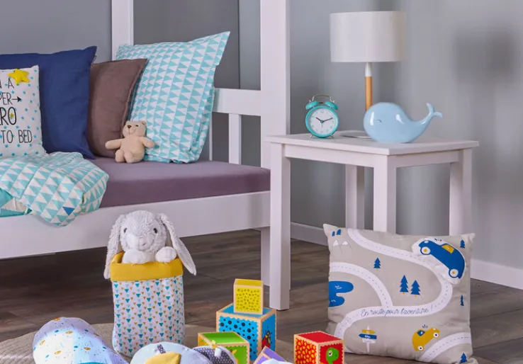 Beistelltisch HOLGER 45x55x45 cm Massivholz weiß