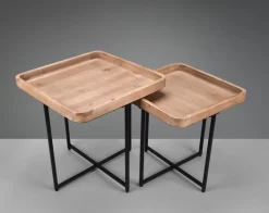 Beistelltisch JENNY 57 x 57 cm braun/ schwarz