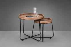 Beistelltisch JIL 52 x 48 cm braun/ schwarz