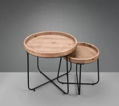 Beistelltisch JIL 52 x 48 cm braun/ schwarz