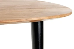 Beistelltisch KALKUTTA Ø 46 cm Akazie Massivholz/schwarz