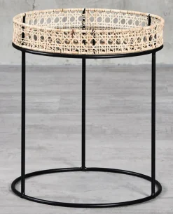 Beistelltisch KARJANA 2-teilig braun/ schwarz