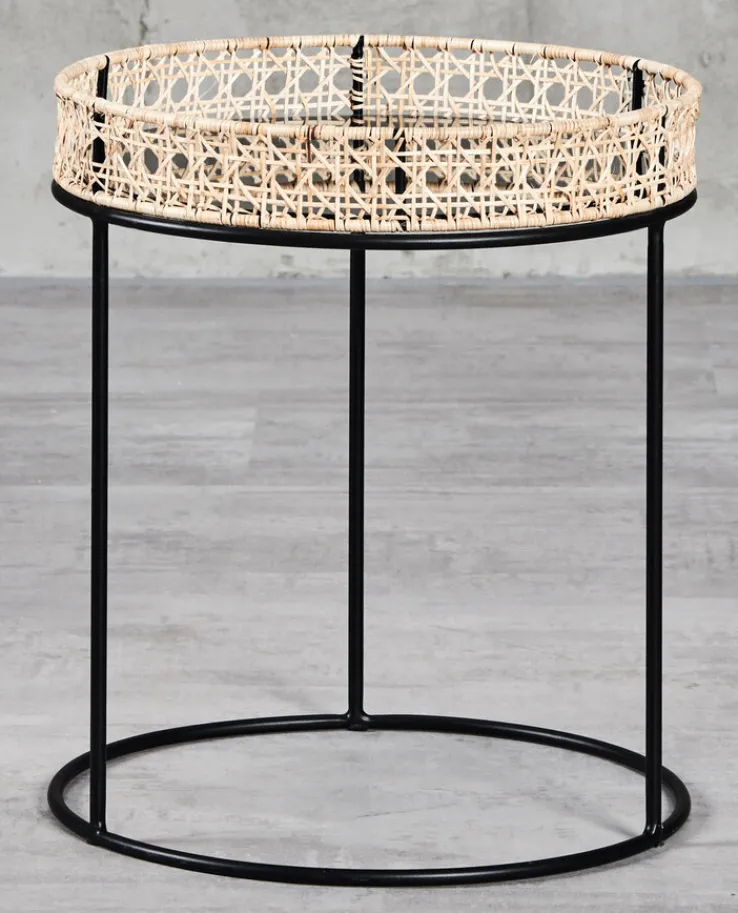 Beistelltisch KARJANA 2-teilig braun/ schwarz