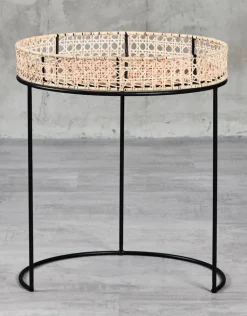 Beistelltisch KARJANA 2-teilig braun/ schwarz