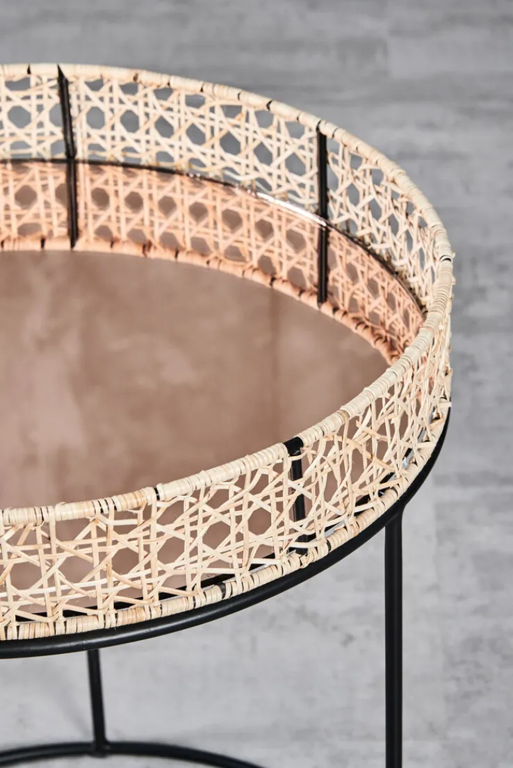 Beistelltisch KARJANA 2-teilig braun/ schwarz