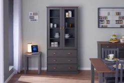 Beistelltisch LENNART 45x55x45 cm Massivholz grau