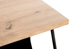 Beistelltisch mit Zeitungsablage 48 x 40 cm braun/schwarz