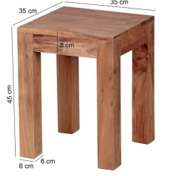 Beistelltisch MUMBAI 35 x 35 cm Akazie
