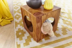 Beistelltisch MUMBAI 35 x 35 cm Sheesham massiv