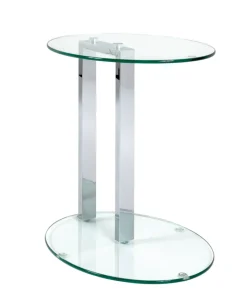 Beistelltisch oval ARTUR 2 45 x 35 cm Glas