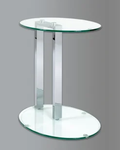 Beistelltisch oval ARTUR 2 45 x 35 cm Glas