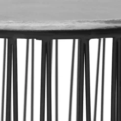 Beistelltisch RINARA 41 x 41 cm silberfarbig/schwarz