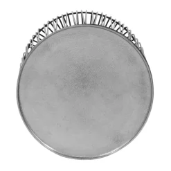 Beistelltisch RINARA 41 x 41 cm silberfarbig/schwarz