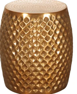 Beistelltisch rund 32 cm Goldfarbig