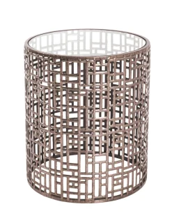 Beistelltisch rund ENZ I 38 cm Metall kupferfarbig