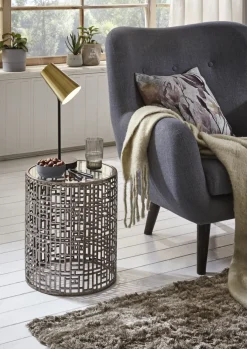 Beistelltisch rund ENZ I 38 cm Metall kupferfarbig