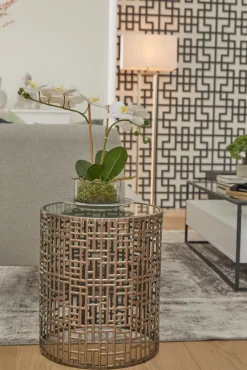 Beistelltisch rund ENZ I 38 cm Metall kupferfarbig