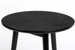 QUARTIER Beistelltisch rund FABIO 50 cm Eiche schwarz