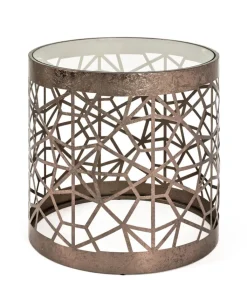 Beistelltisch rund FILIA 1 50 cm Metall antikbronze