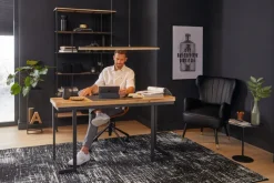 Beistelltisch rund LIMA 45 cm Metall schwarz