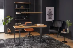 Beistelltisch rund LIMA 45 cm Metall schwarz