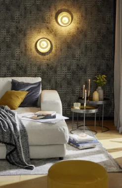 Beistelltisch rund-Set Celle 2-teilig Kupfer/Stahl goldfarbig/schwarz