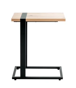 Beistelltisch SARAGOSSA 2 Eiche-Dekor hell/schwarz 24 x 49 cm